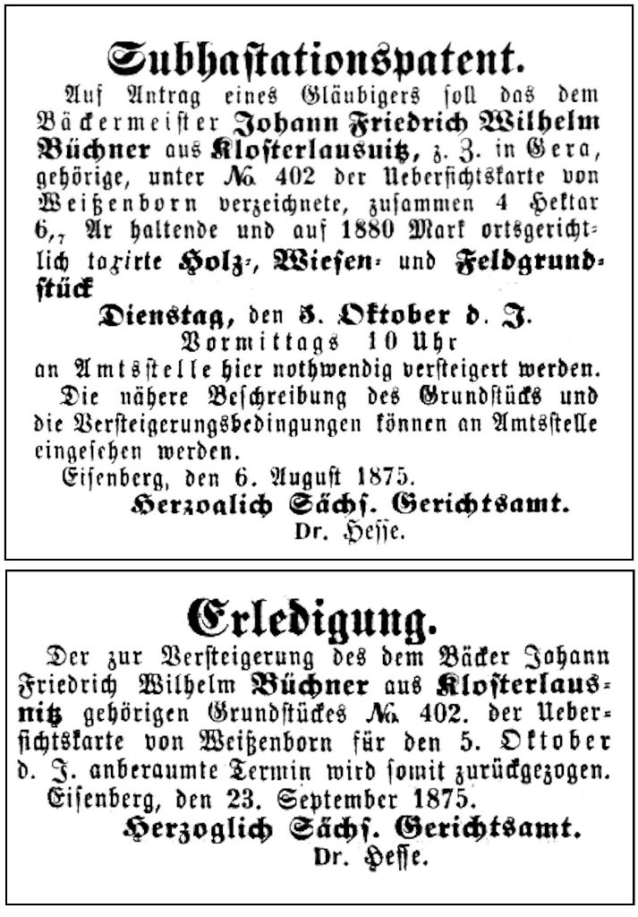 1875-10-05 Kl Versteigerung Buechner